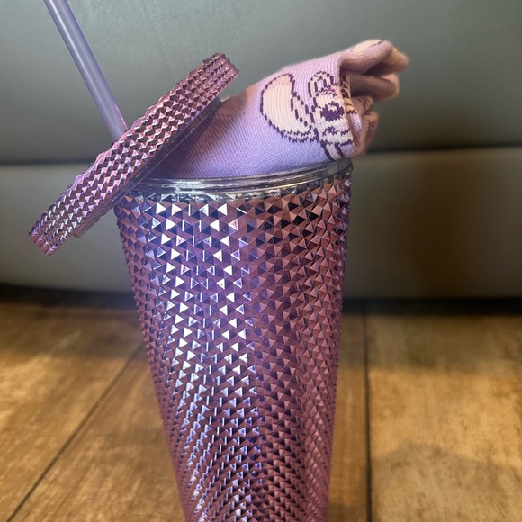 Purple Studded Tumbler with Straw - Picture 1 of 3
